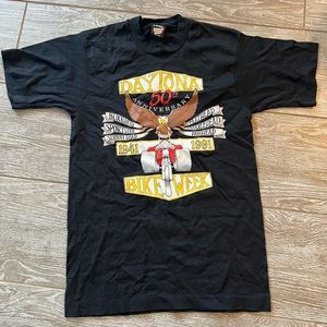 Vintage Daytona Beach Bike Week 50th Anniversary Single Stitch T Shirt